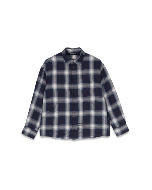 DSquared² Blue Over Checked Shirt for men