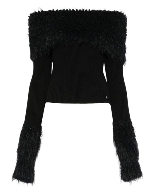 Jean Paul Gaultier Black Ribbed Hairy Sweater