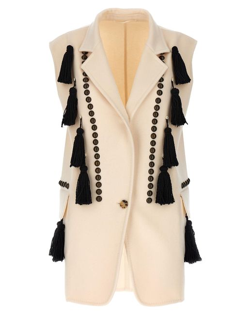Max Mara Natural 'Arco' Waistcoat