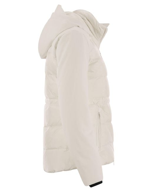 Woolrich White Quilted Down Jacket With Hood