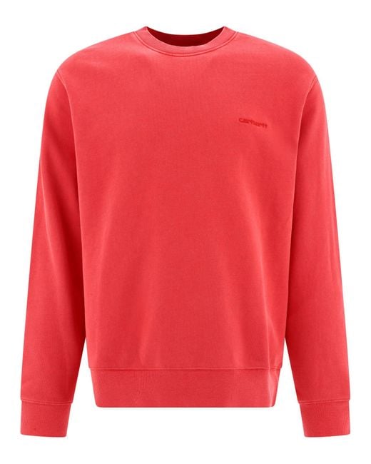 Carhartt "Duster -Skript" Sweatshirt in Red für Herren