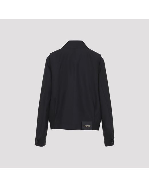 Chaqueta con cinturón Loewe de color Black