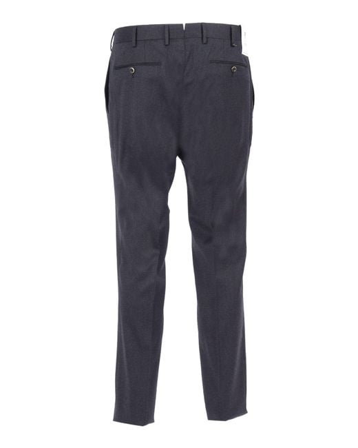 PT01 Blue Slim, Flat Front, Diagonal Pockets, Unfinished