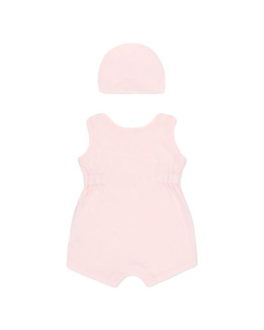 Gucci Pink Baby Body Set With Beanie Hat