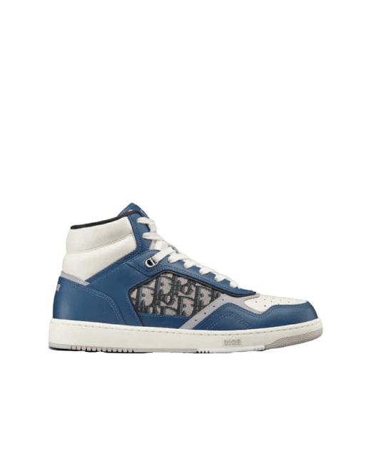 Dior Blue B27 High-top Oblique Sneakers