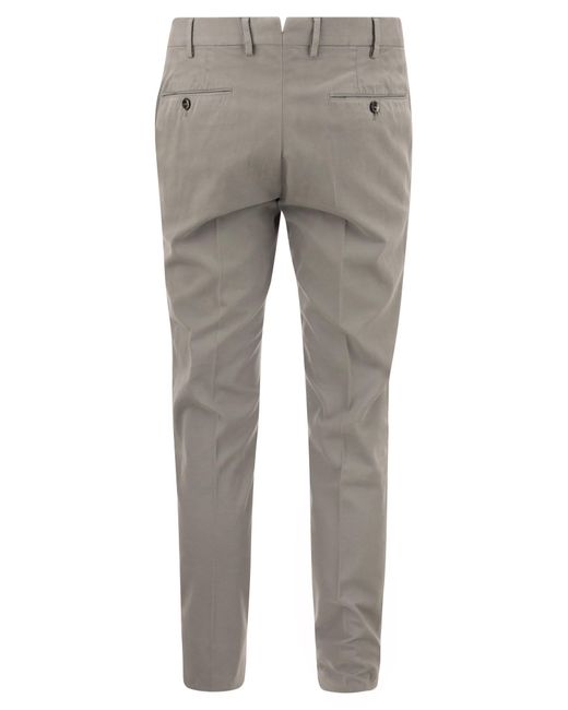 Super slim coton pantalon PT Torino en coloris Gray