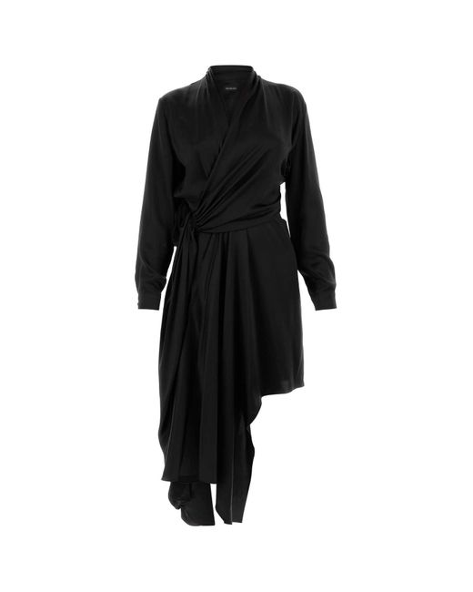 Balenciaga Black Silk Maxi Dress
