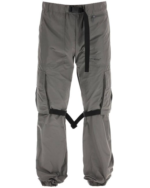 Pantalon de cargaison techno de diag Off-White c/o Virgil Abloh pour homme en coloris Gray