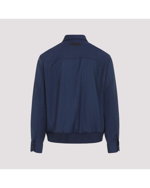 Brioni Wool Jacket in het Blue