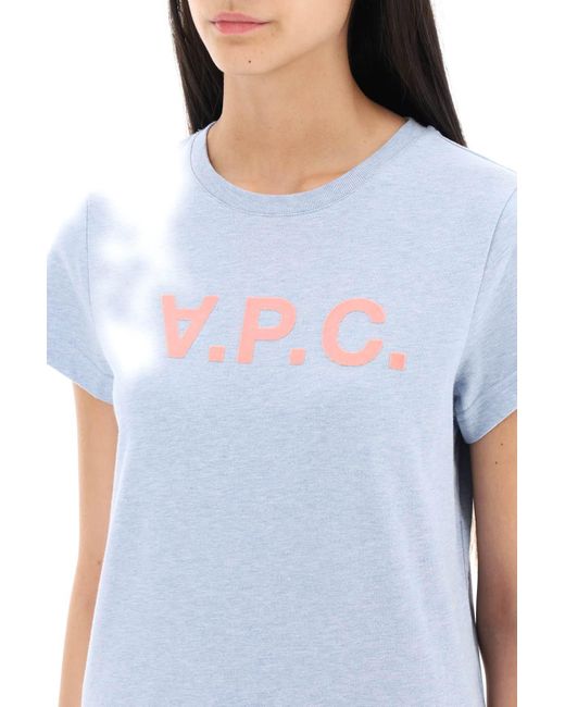 A.P.C. Blue V.P.C. Logo T -Shirt