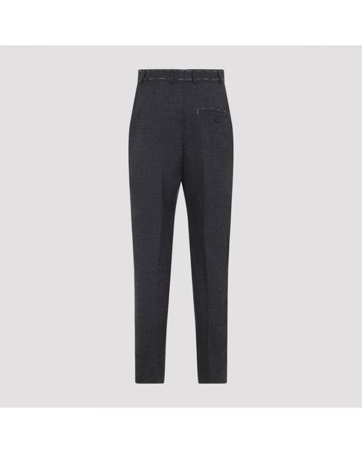 Moschino Blue Wool Pants For