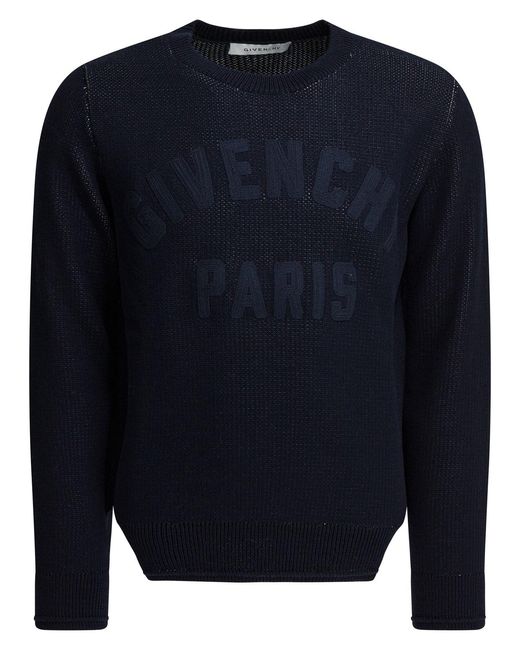 Pull avec logo brodé Givenchy pour homme en coloris Blue