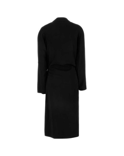 Loewe Black Belted Midi Dress