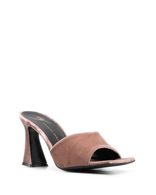 Giuseppe Zanotti Pink Velvet Mule Sandals