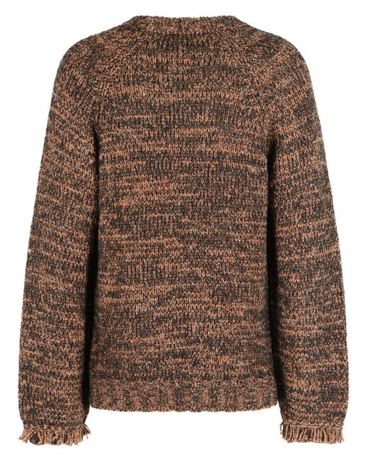 Laneus Brown Multi Alpaca Blend Sweater