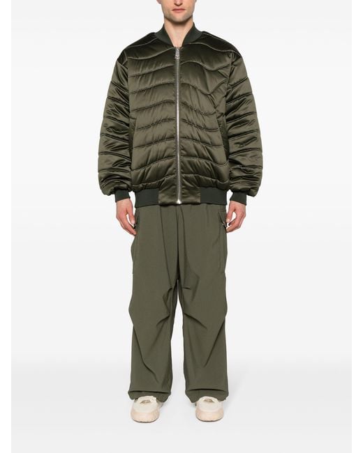 Rhude Green Seersucker Parachute Pant Clothing for men