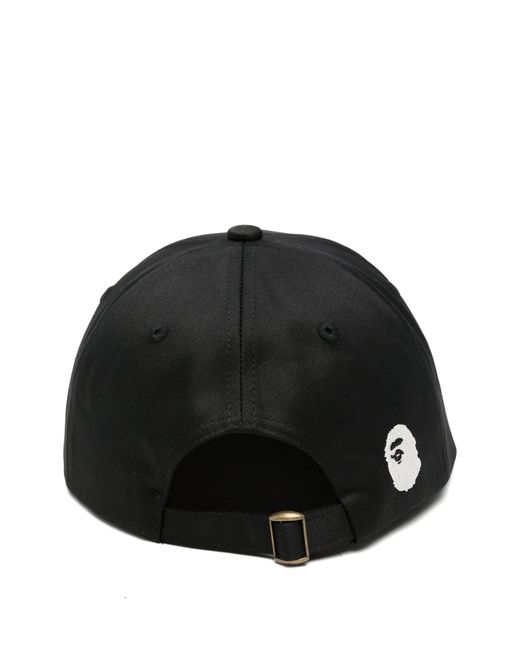 A Bathing Ape Black Logo Panel Cap M
