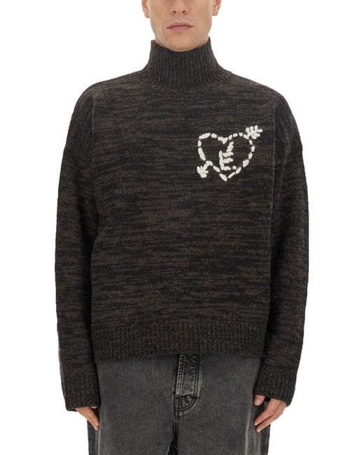 Etudes Studio Black Jersey With Logo for men