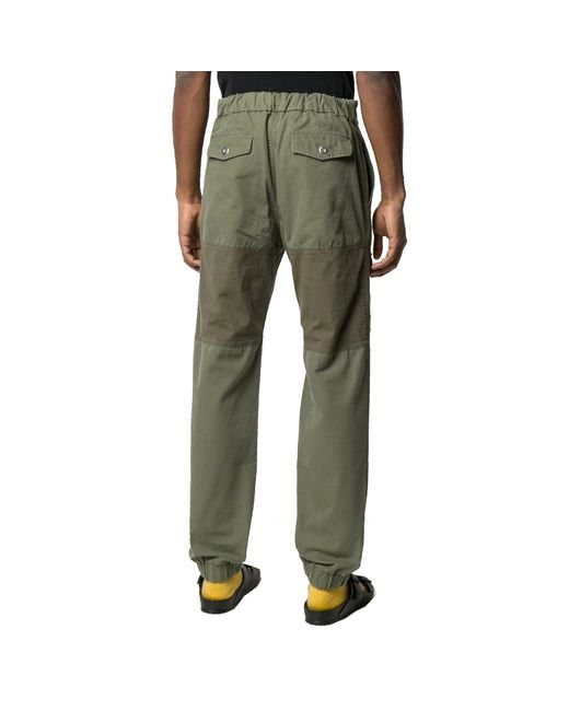 Palm Angels Green Cotton Trousers for men