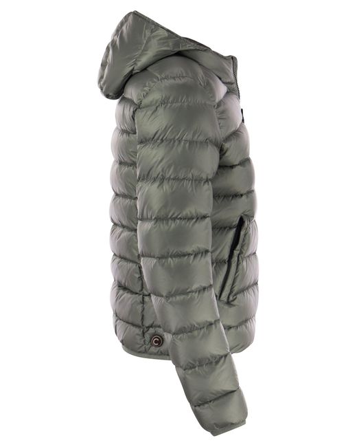 Colmar Gray Friendly Down Jacket With Fixed Hood