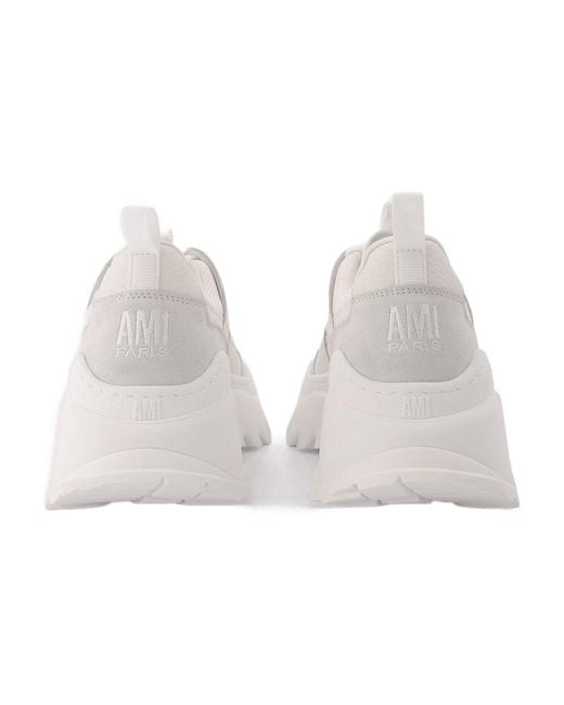 AMI White New Lucky 9 Sneakers