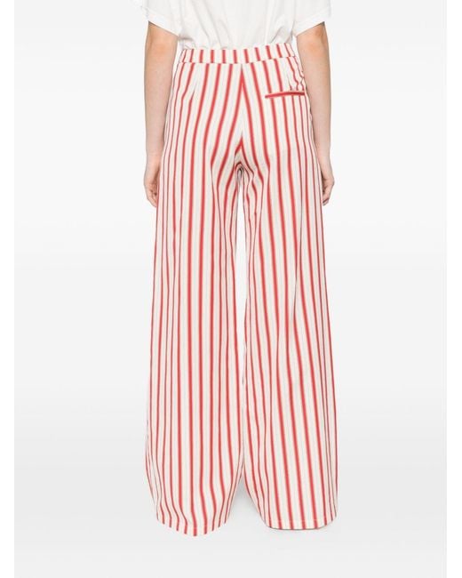 Forte_forte Red Striped Trousers