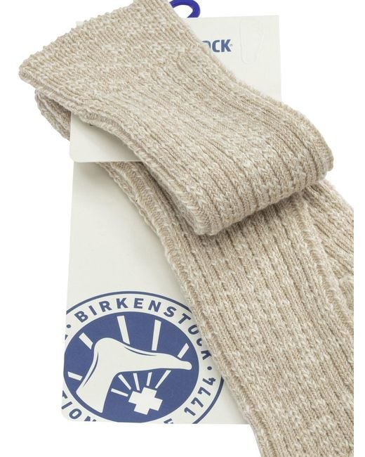 Birkenstock White "Cotton Slub" Classic Socks for men