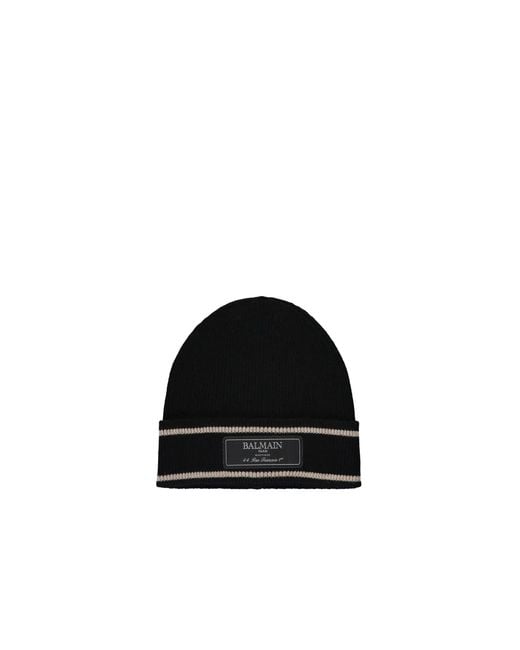 Balmain Black Wool Hat