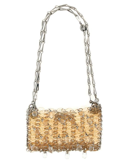 Rabanne Metallic 1969 Nano Crystal Resin Shoulder Bags Pink