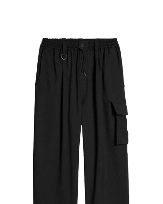 Y-3 Black Cargo Trousers for men
