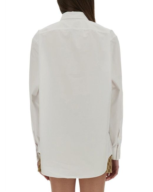 Gucci Gray Cotton Poplin Shirt