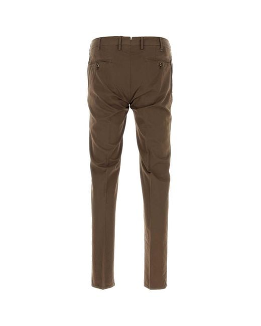 PT Torino Gray Stretch Cotton Blend Silkochino Pant