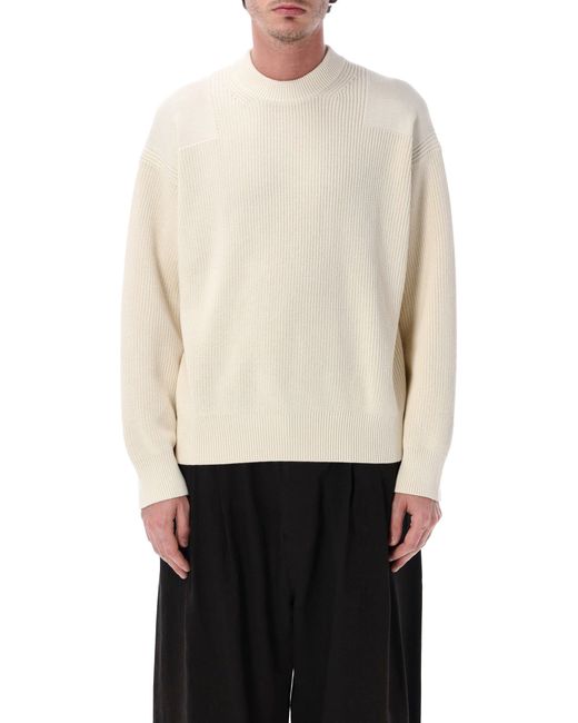 Studio Nicholson White Combo Knit Sweater for men