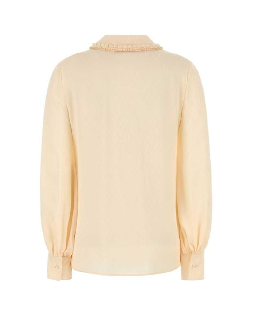 Valentino Garavani Natural Cream Silk Shirt