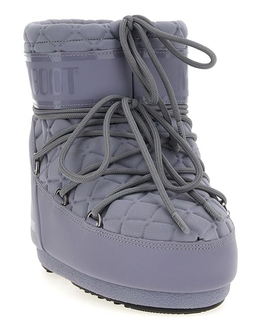 Moon Boot Blue Icon Low Quilt Boots And Ankle Boots