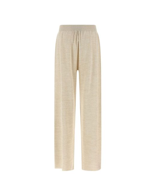 Fabiana Filippi Natural Cotton Wide-Leg Trousers