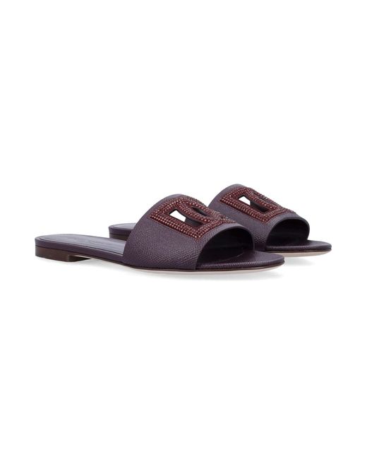 Dolce & Gabbana Purple Flat Shoes