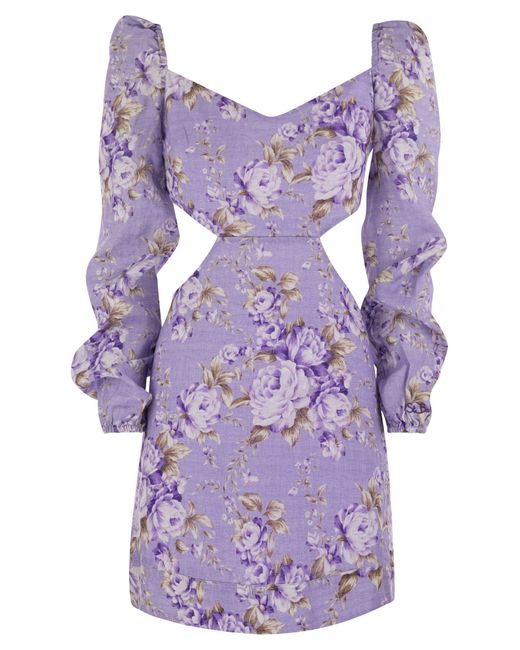 Jara Mini abito con fiori di Mc2 Saint Barth in Purple