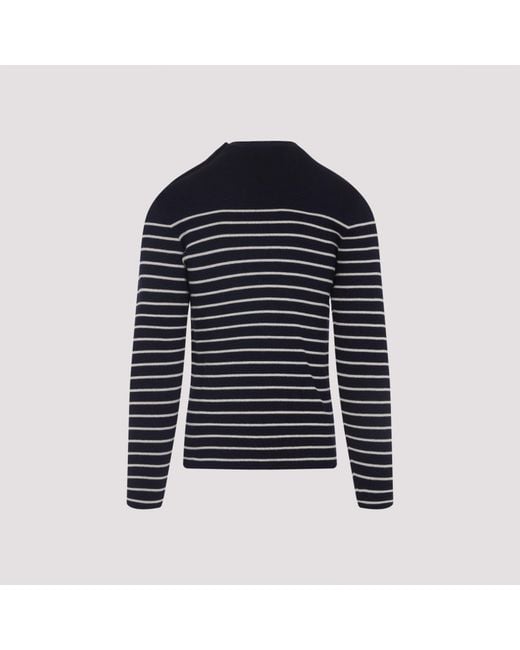 Prada Virgin Wool Crew Neck Sweater in Blue für Herren
