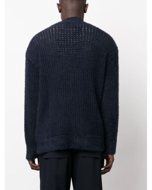 Missoni Blue V-Neck Knitted Cardigan for men