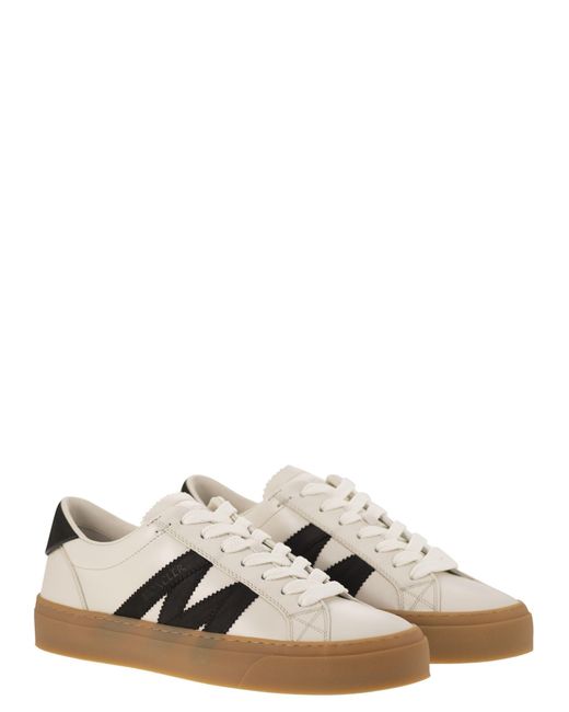 Moncler Monaco2 Leder und Nubuck -Turnschuhe. in Multicolor für Herren
