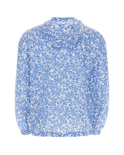 Prada Blue Printed Re-Nylon Windbreaker