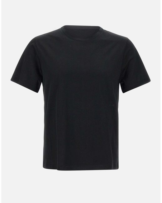 Kangra Schwarzes Baumwoll-Modal T-Shirt Mit Rundhalsausschnitt in Black für Herren