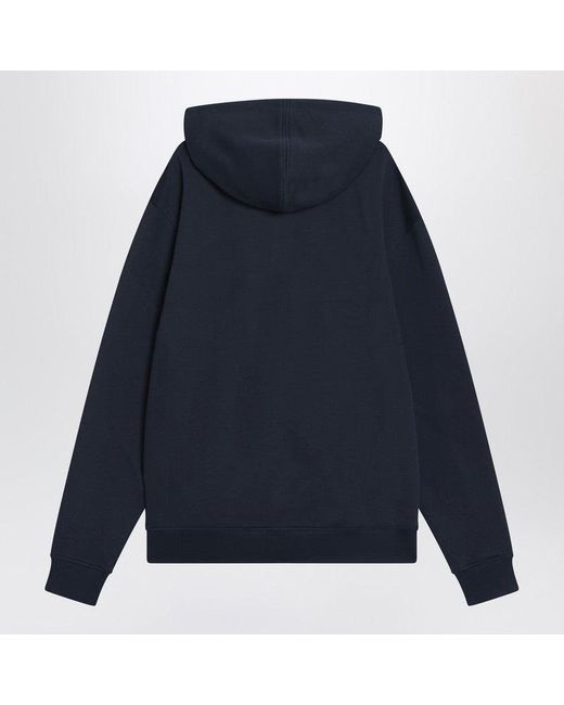 AMI Blue Midnight De Coeur Zip-Up Sweatshirt for men