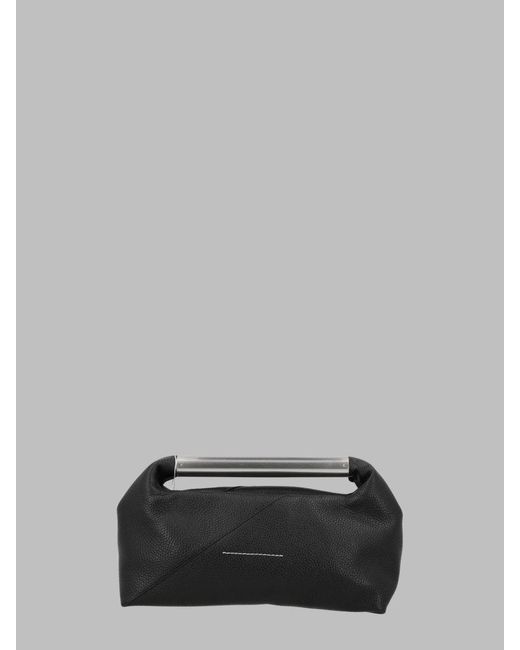 MM6 by Maison Margiela Gray Clutch 'Japanese' With Jewelled Handle