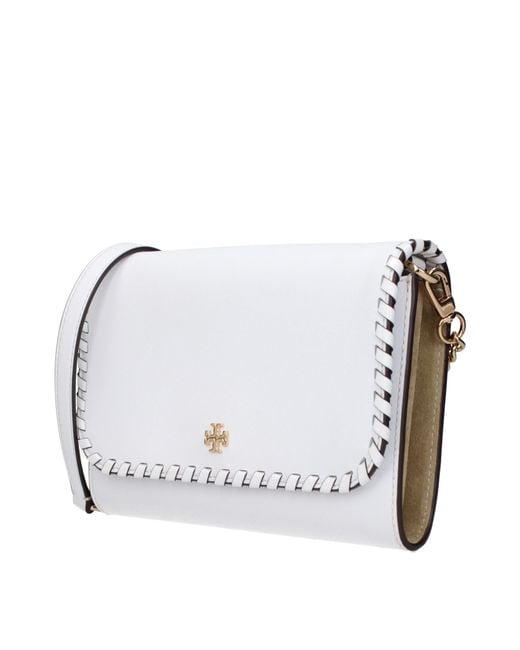 Tory Burch White Pochette Emerson Donna Pelle Bianco