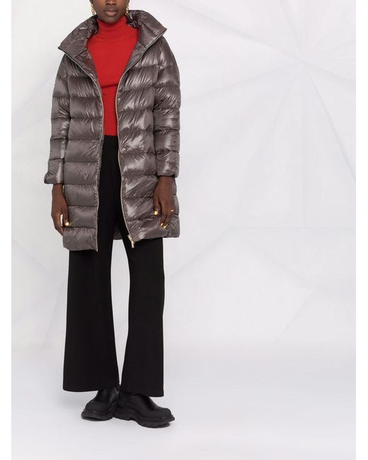 Herno Matilde Midi-donsjack in het Gray