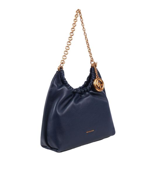 Michael Kors Blue Md Cinch Pouchette
