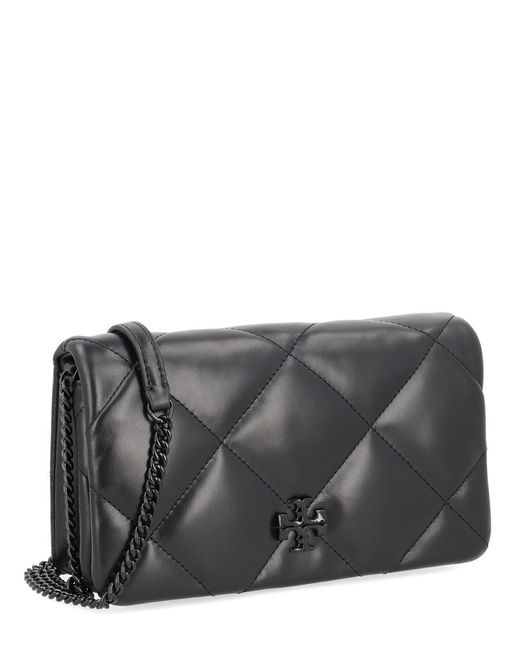 Tory Burch Gray "Kira" Wallet With Chain