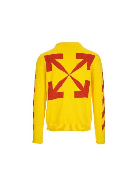 Off-White c/o Virgil Abloh Yellow Cotton Sweater for men